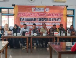 Panwascam Sei Suka Laksanakan Rapat Kerja Teknis Pengawasan Tahapan Kampanye Pilkada Serentak Tahun 2024