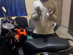 Polsek Lima Puluh Amankan Pria Diduga Larikan Motor Tetangga