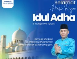 Bupati Batu Bara Laksanakan Sholat Idul Adha 1446 Hijriyah Bersama Warga Simpang Dolok