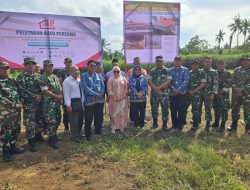 Forkopimca Bandar Masilam Laksanakan Peletakan Batu Pertama Pembangunan Gray KMP Serentak Seluruh Indonesia Secara Zoom Dengan Presiden RI