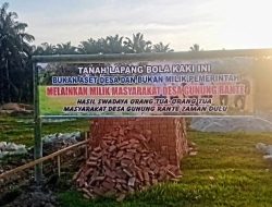 Masyarakat Gunung Rante Minta Batalkan Pembangunan Gedung KDMP di Lapangan Sepak Bola Talawi