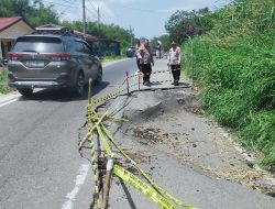 Kapolres Simalungun Turun Langsung Melihat Badan Jalan Lintas Saribu Dolok Amblas Separuh, Pengendara Dimintai Hati Hati