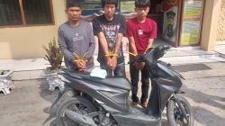 Tiga Pelaku Curamor Diringkus Polsek Bangun Motor Korban Diamankan