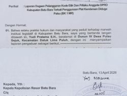 Diduga Gunakan Plat Palsu, Oknum Anggota DPRD Batu Bara ke Polisi dan Badan Kehormatan
