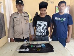 Polsek Dolok Batu Nanggar Polres Simalungun Ringkus Seorang Pria Bersama Barang Bukti 21 Klip Sabu